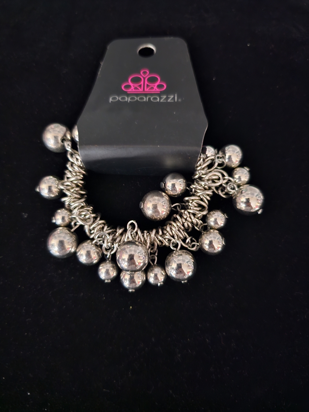 paparazzi Silver-tone Dangle Bead Bracelet
